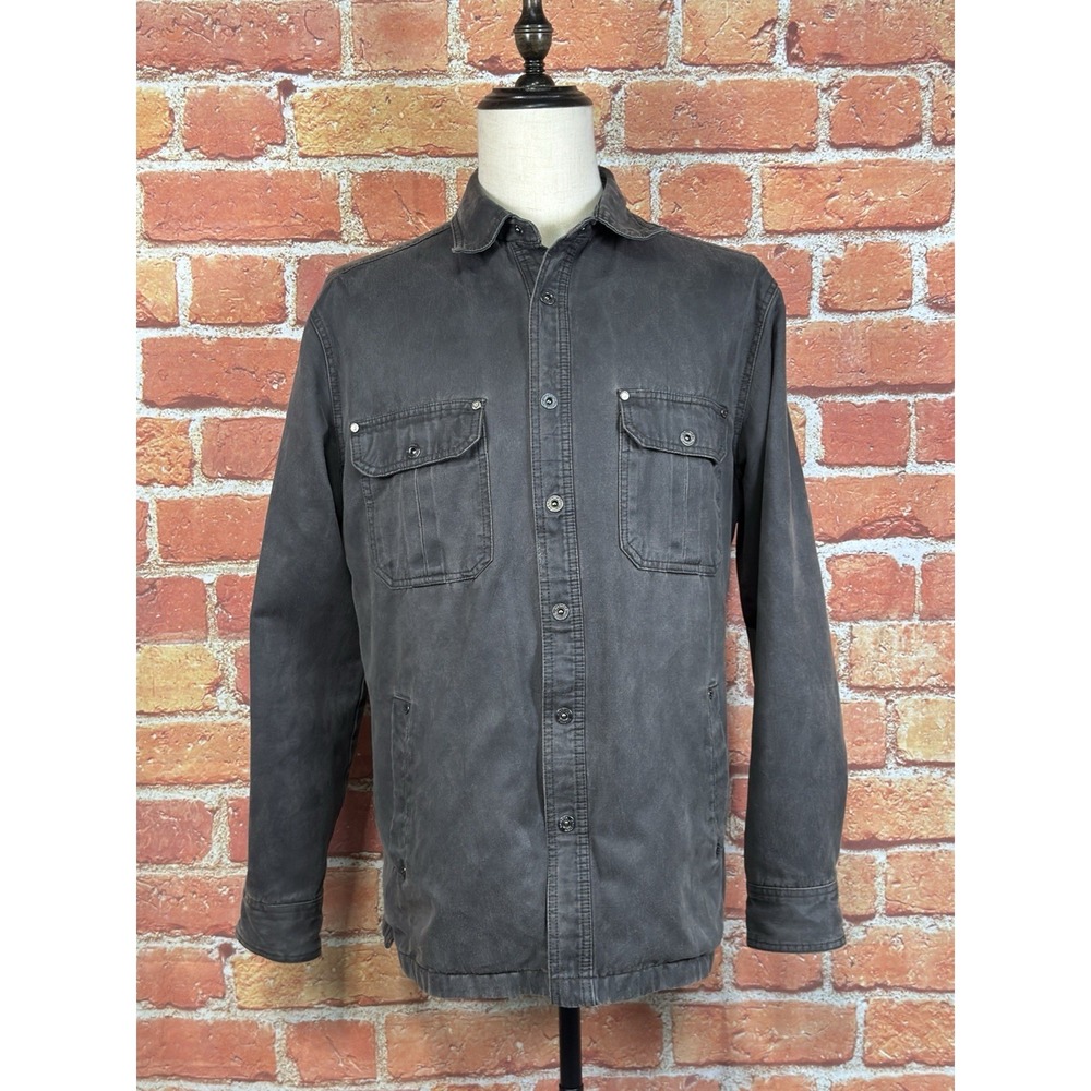 Dakota Grizzly Gray Thermal Lined Flannel Snap Close Shirt-Jacket Men's Sz Large